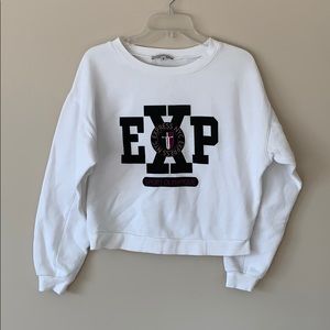 EXPRESS Fitted Logo Sweatshirt